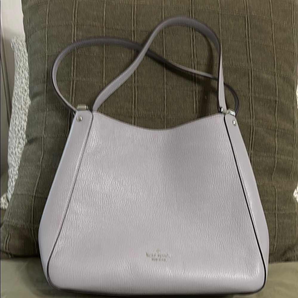 Kate Spade Gray Shoulder Bag with Minimalist Design
